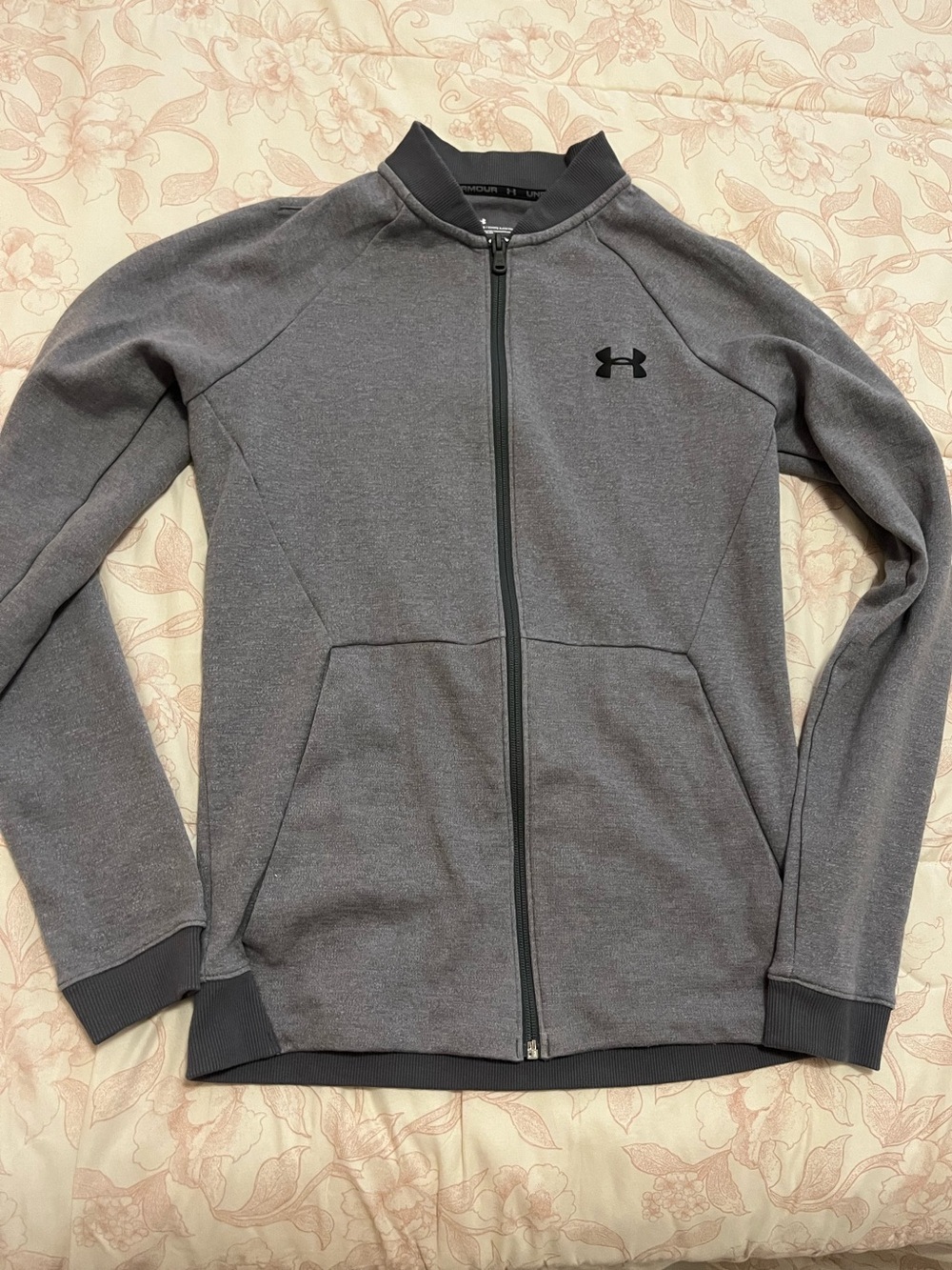 Under Armour Grey Full-Zip Jacket small
